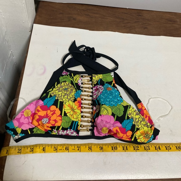 Trina turk black top only size 4 - Picture 9 of 11